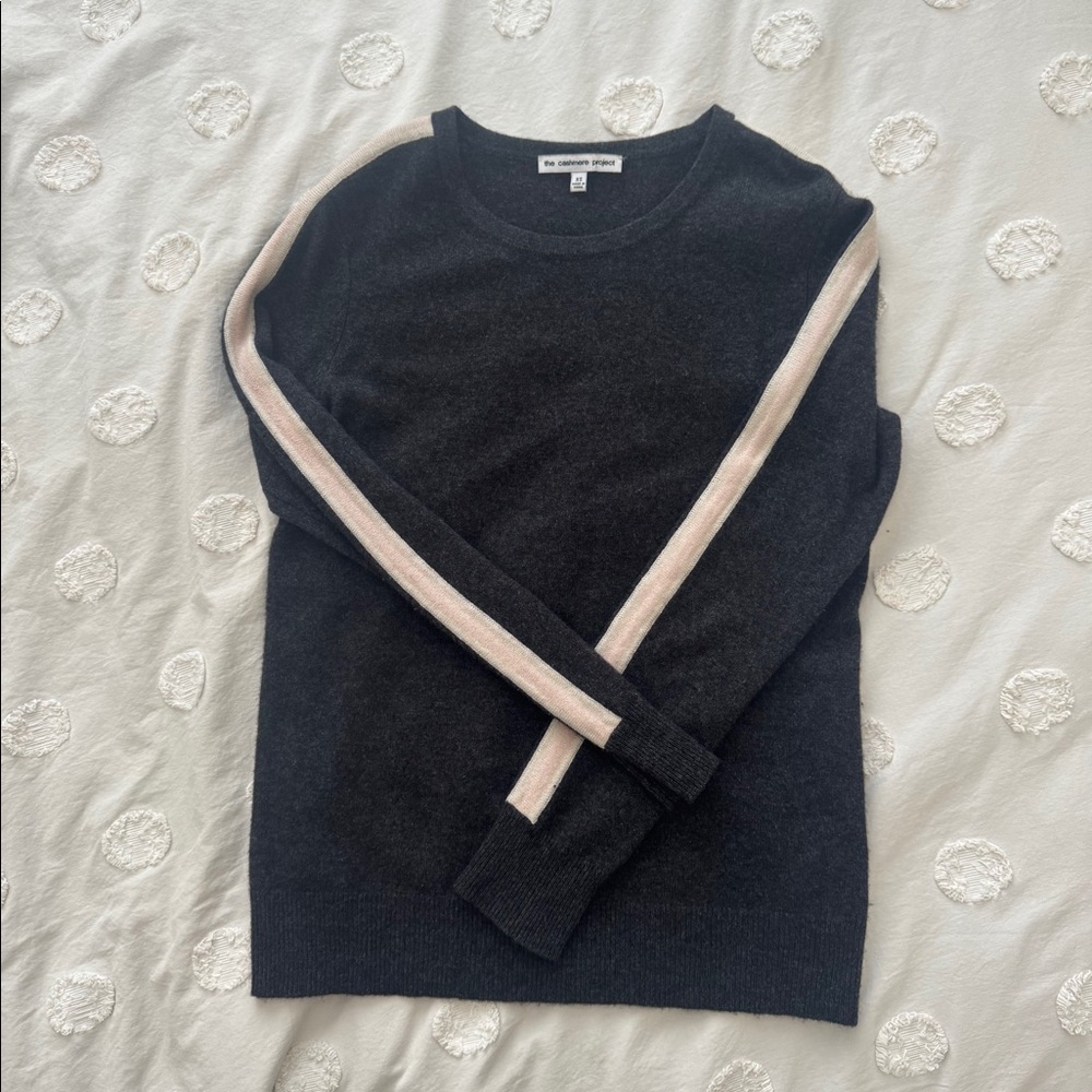 100% gray cashmere sweater XS